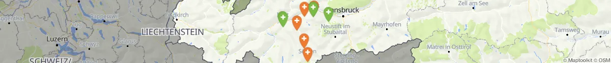 Kartenansicht für Apotheken-Notdienste in der Nähe von Längenfeld (Imst, Tirol)